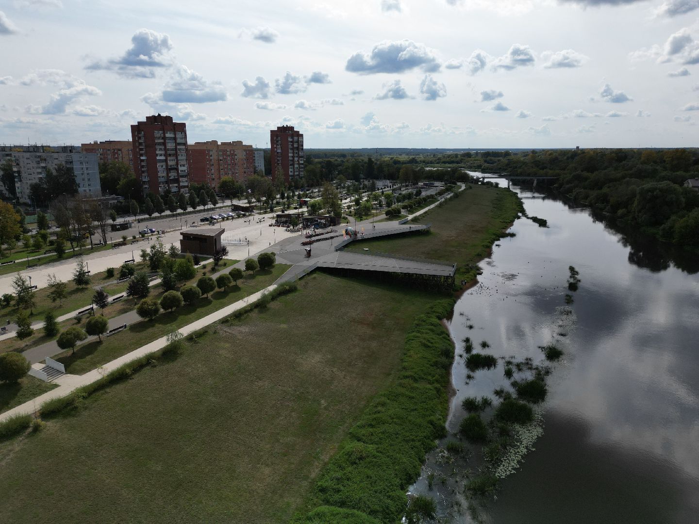орехово-зуево, парки, благоустройство,видео с коптера,