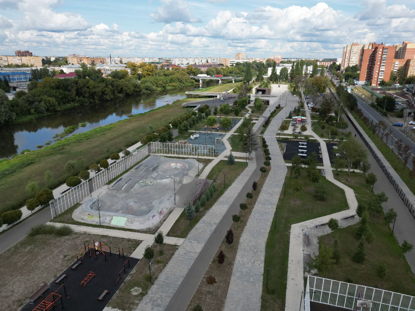 орехово-зуево, парки, благоустройство,видео с коптера,