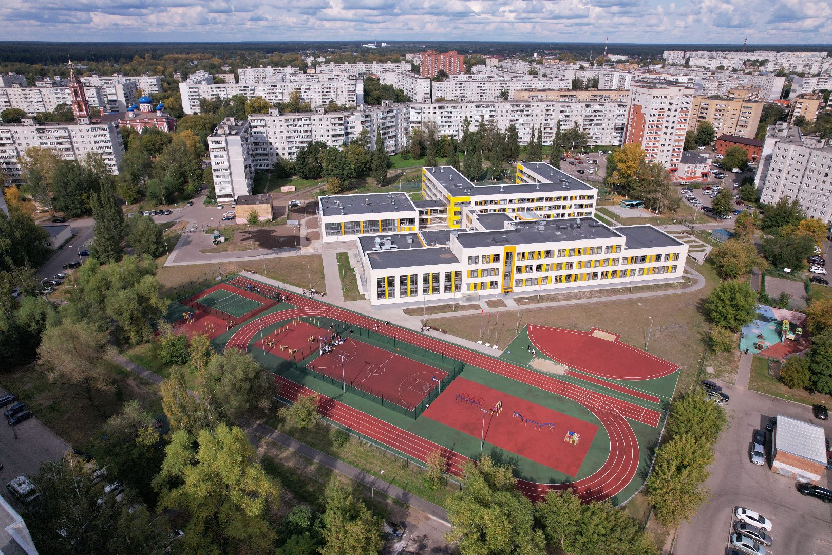 орехово-зуево, школа, строительство,видео с коптера,