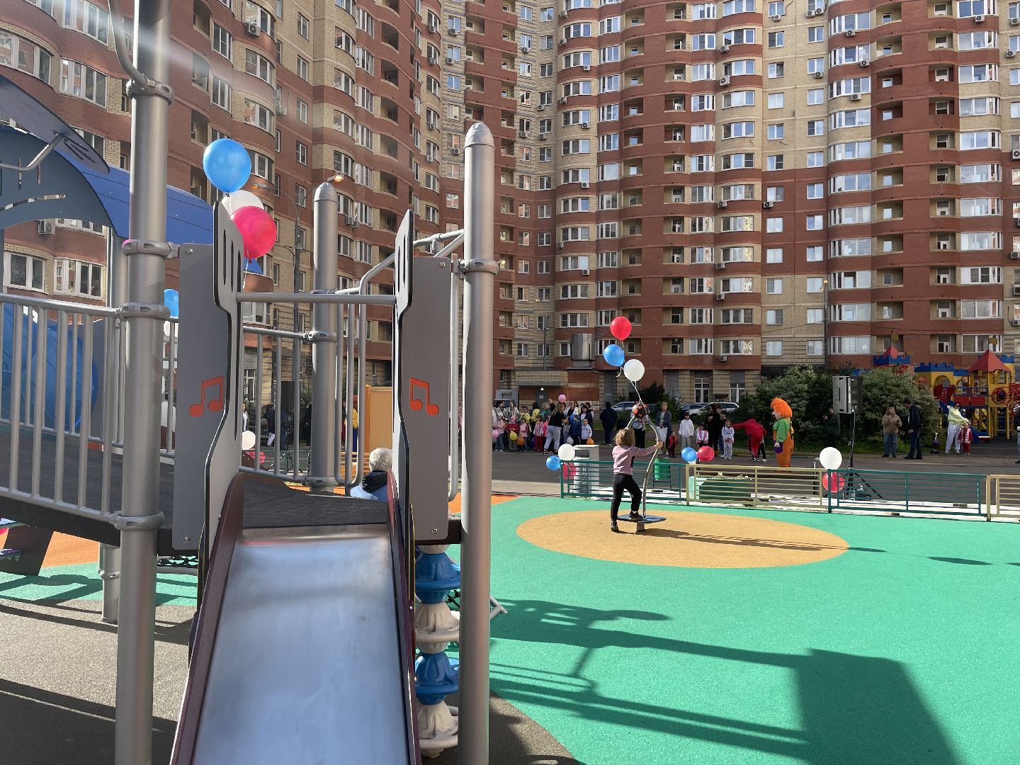 площадка, дети, жители, городок,