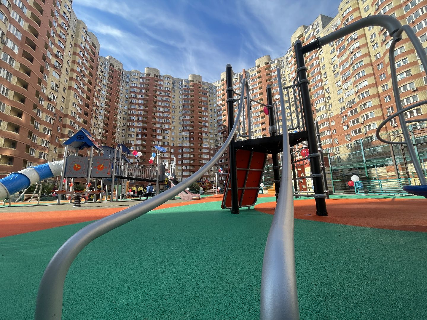 площадка, дети, жители, городок,