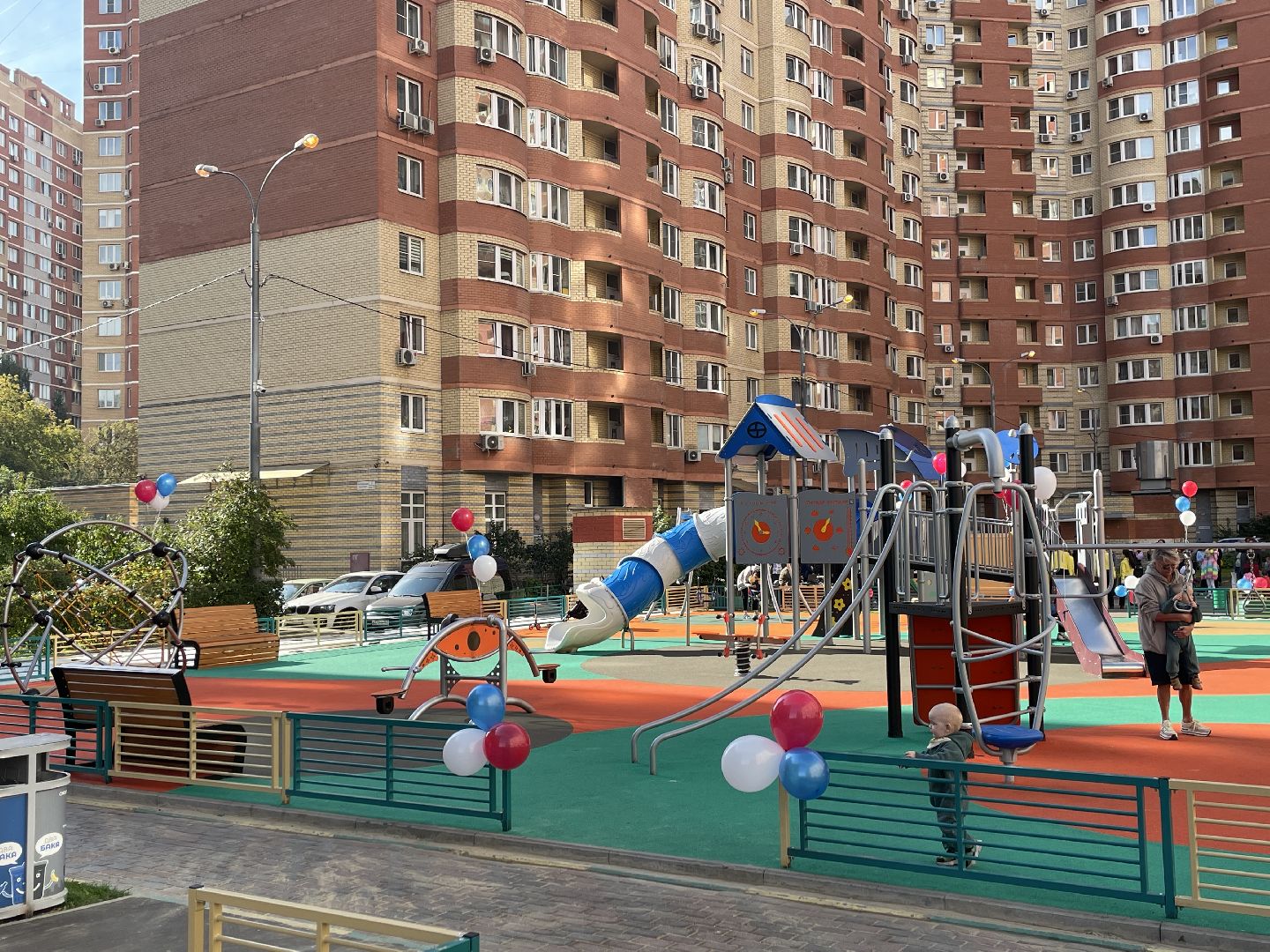 площадка, дети, жители, городок,