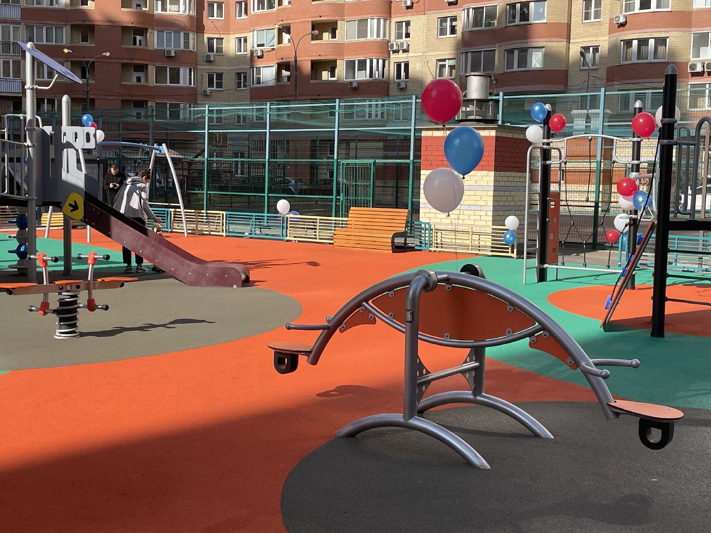 площадка, дети, жители, городок,