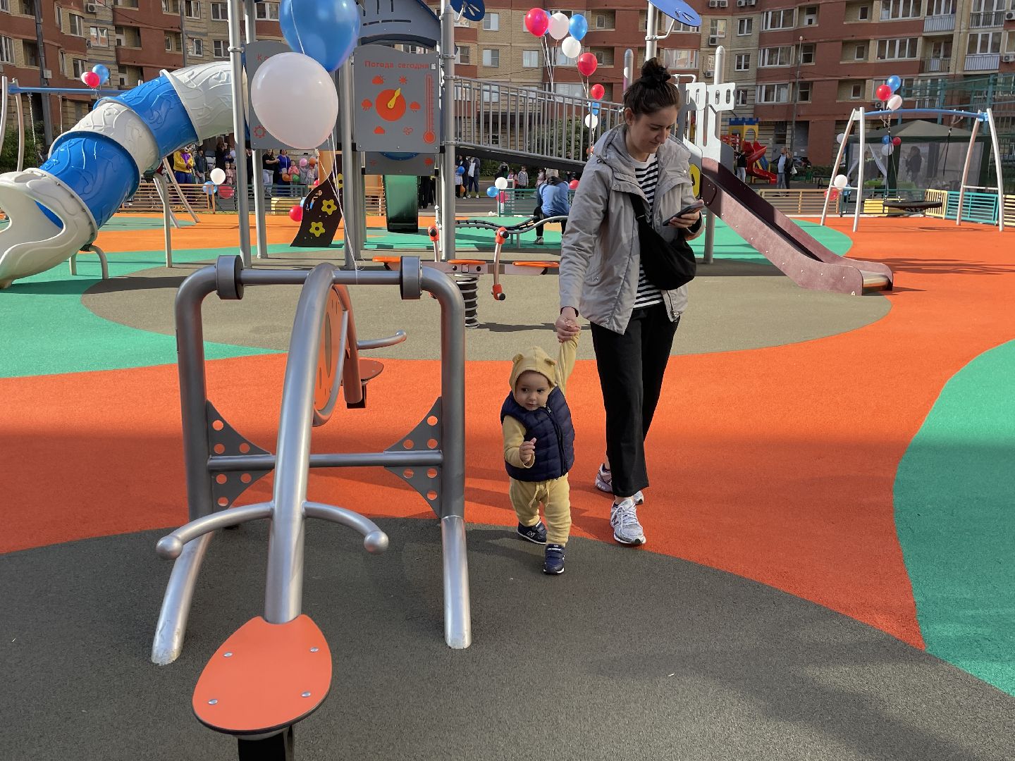 площадка, дети, жители, городок,