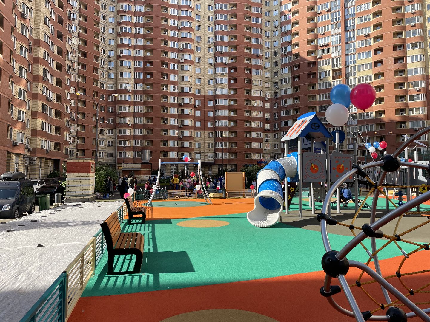 площадка, дети, жители, городок,