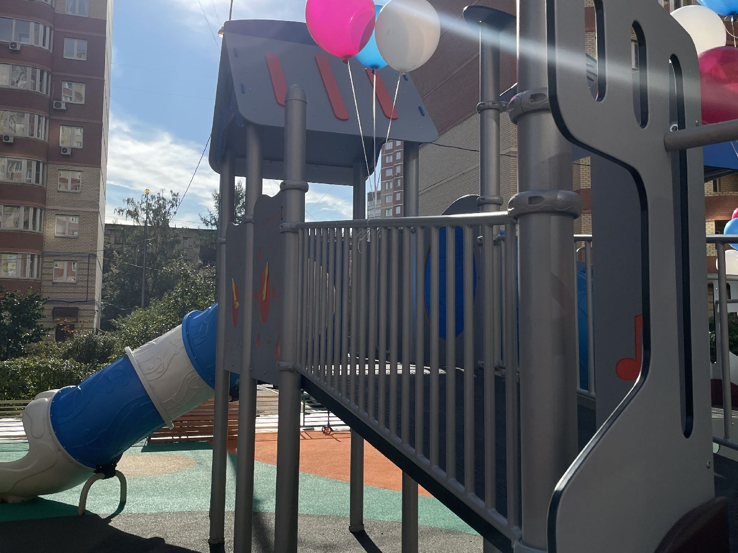 площадка, дети, жители, городок,