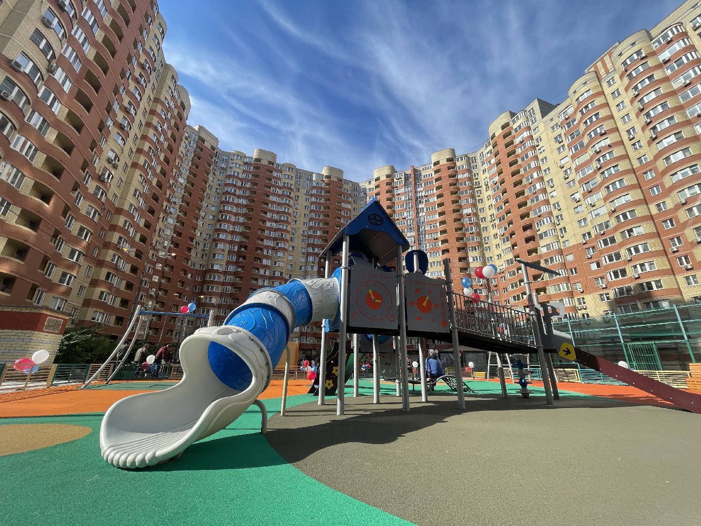 площадка, дети, жители, городок,