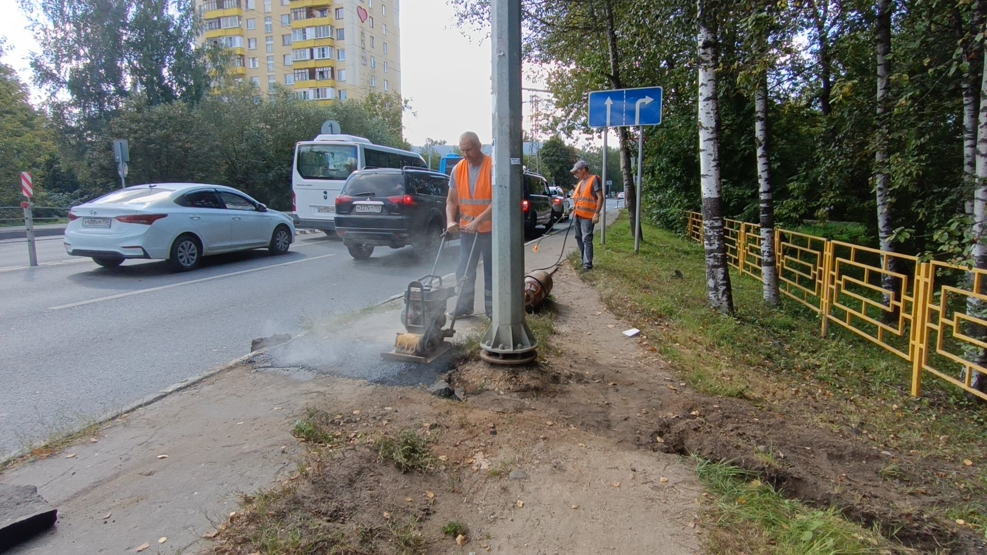 лобня, дорога, благоустройство,