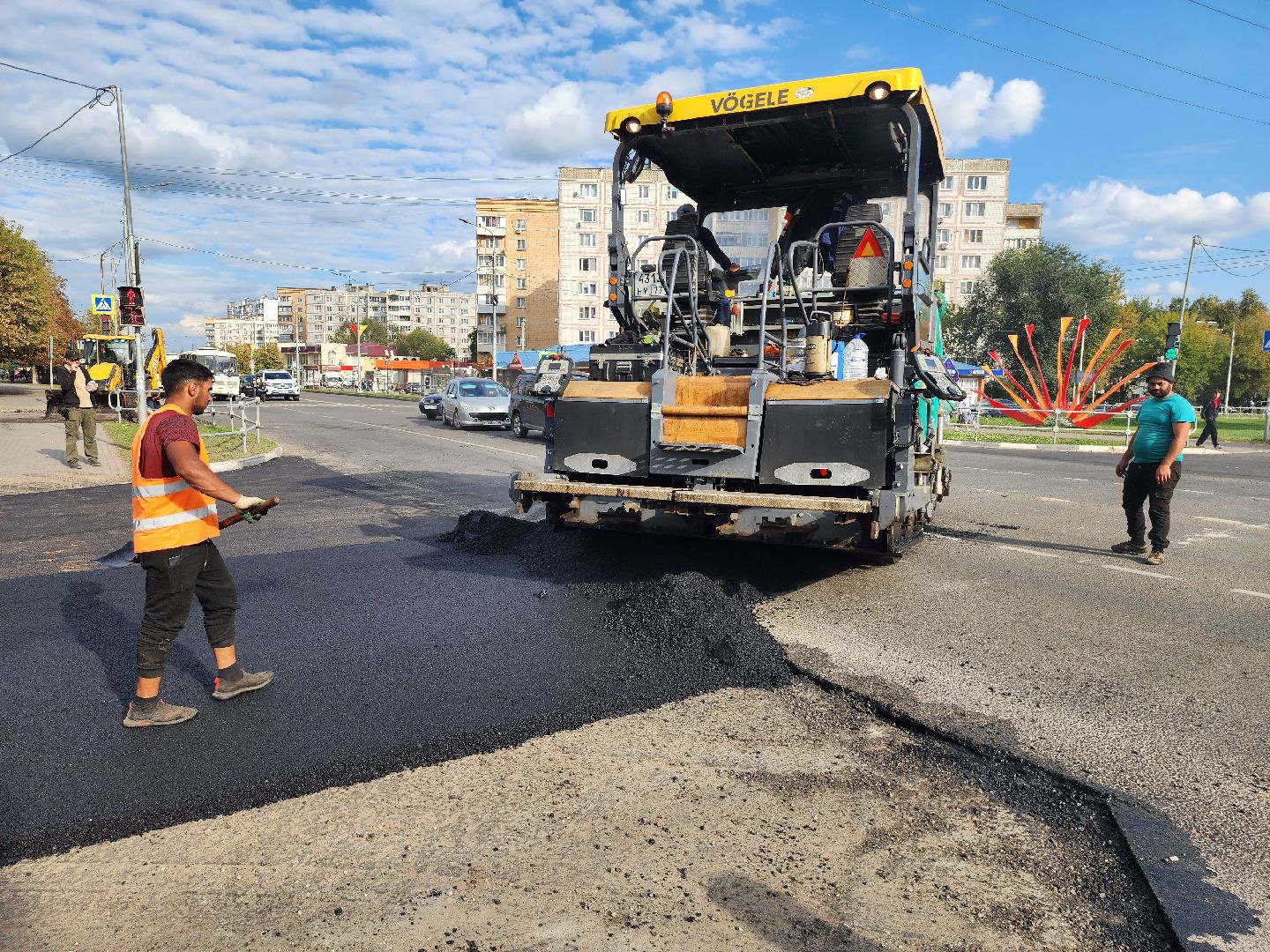 строительство дорог, дороги, серпухов, улица горького, асфальтобетон,