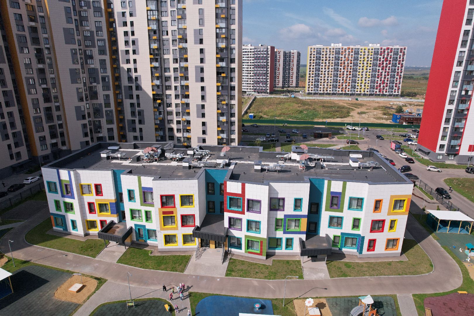 садик, дети, учеба,видео с коптера,