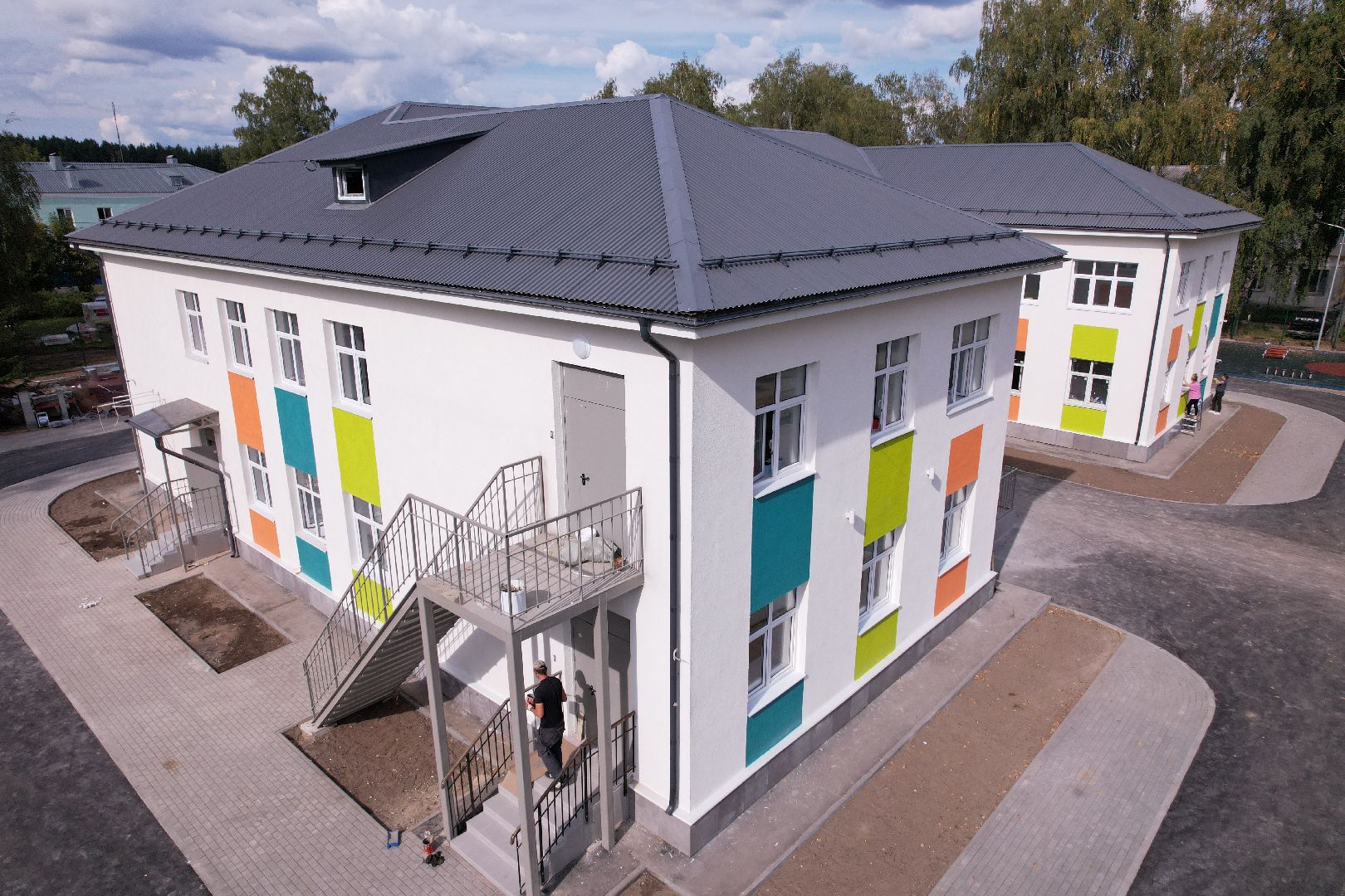 сад, учеба, дети,видео с коптера,