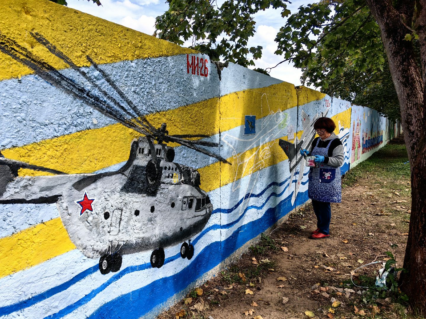 художник, роспись, картина, авиация, самолеты,