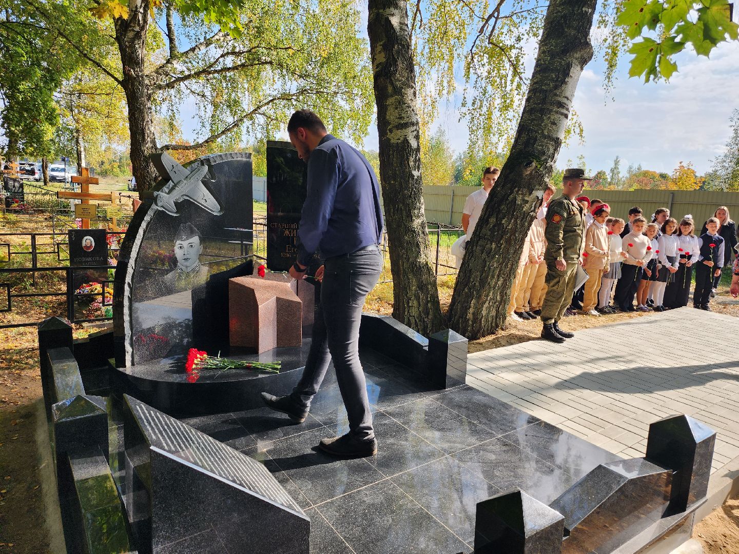 серпухов, село турово, памятник, летчик, вов, кладбище, волонтеры,