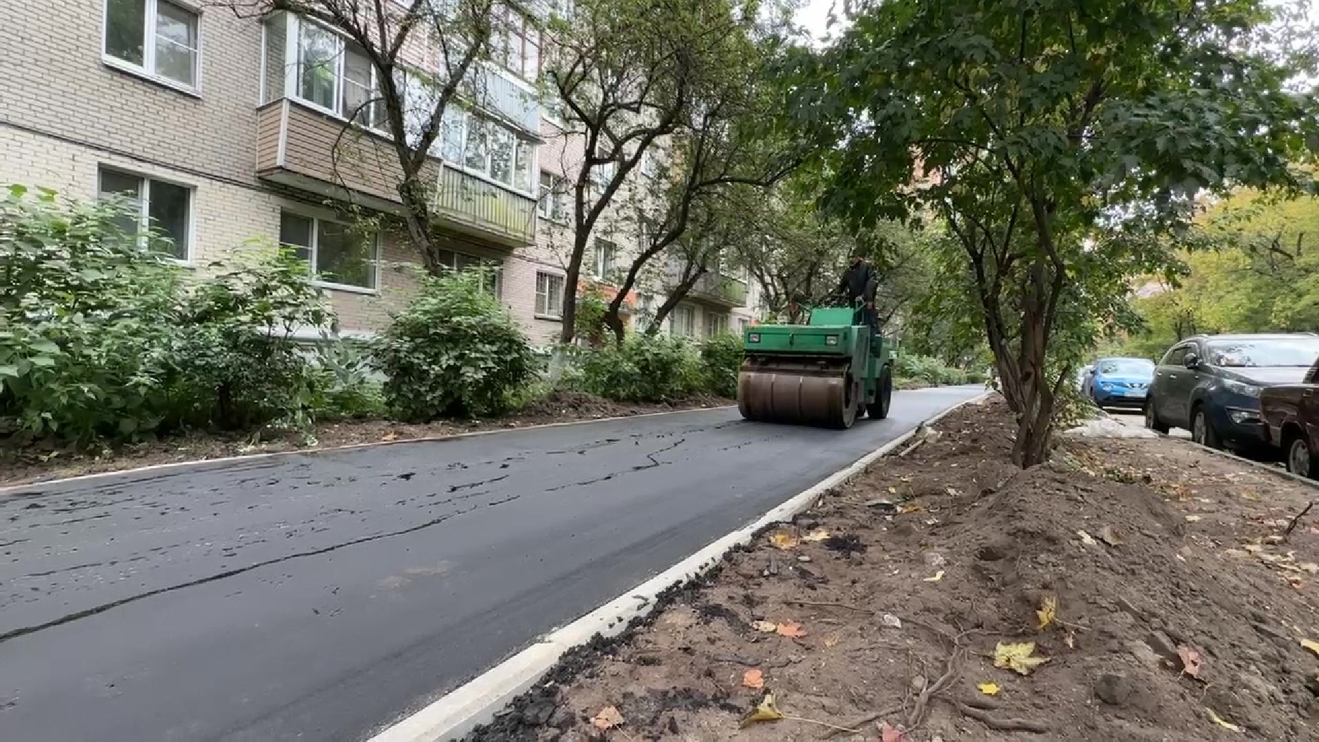 Реутов, благоустройство, деревья, электричество, асфальт,