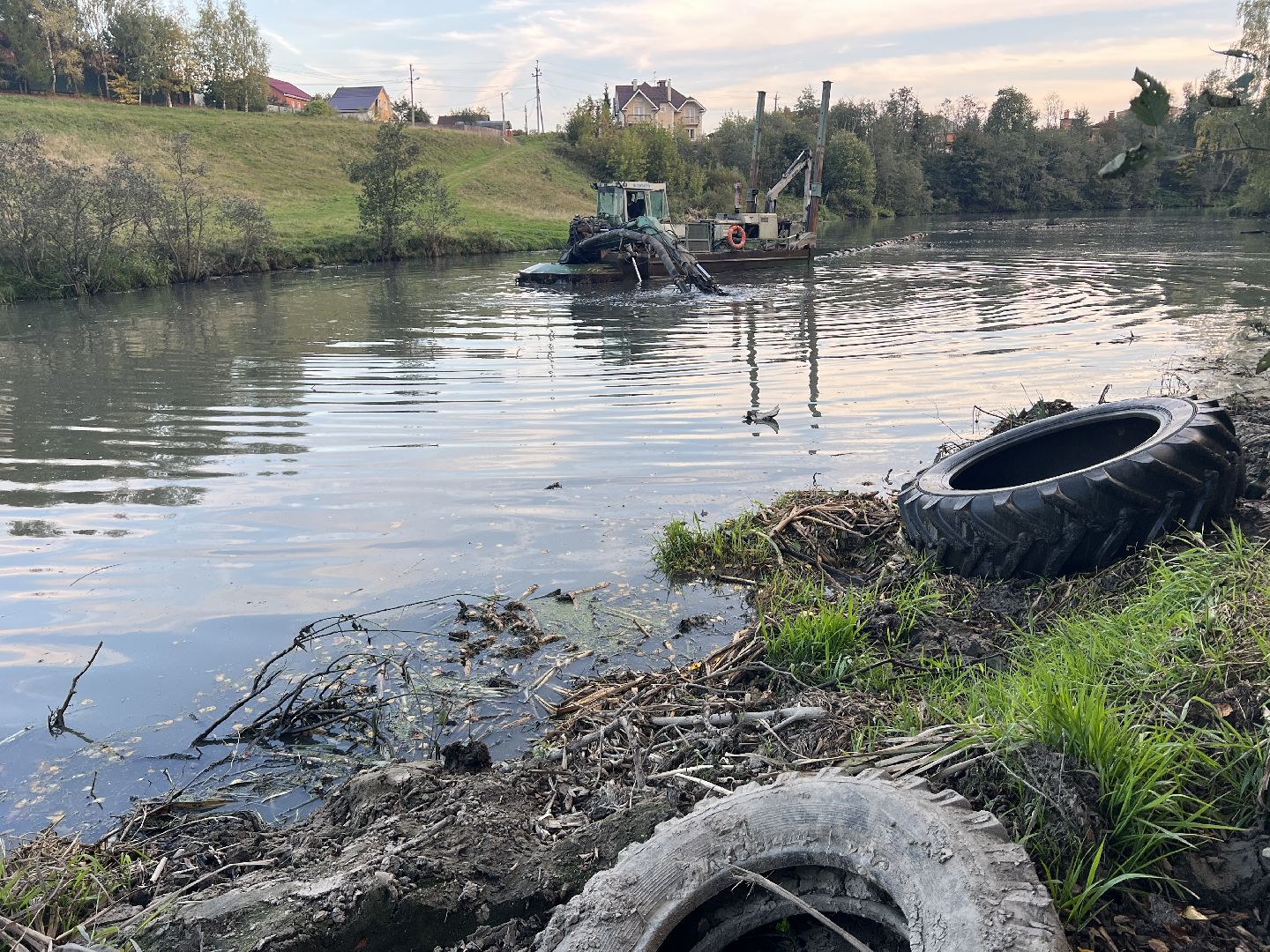 химки, благоуйстройство, река, очистка реки,