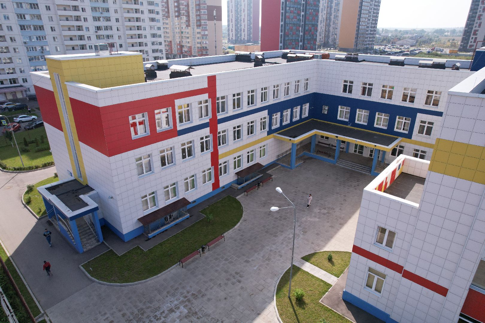 школа, домодедово, стройка,видео с коптера,