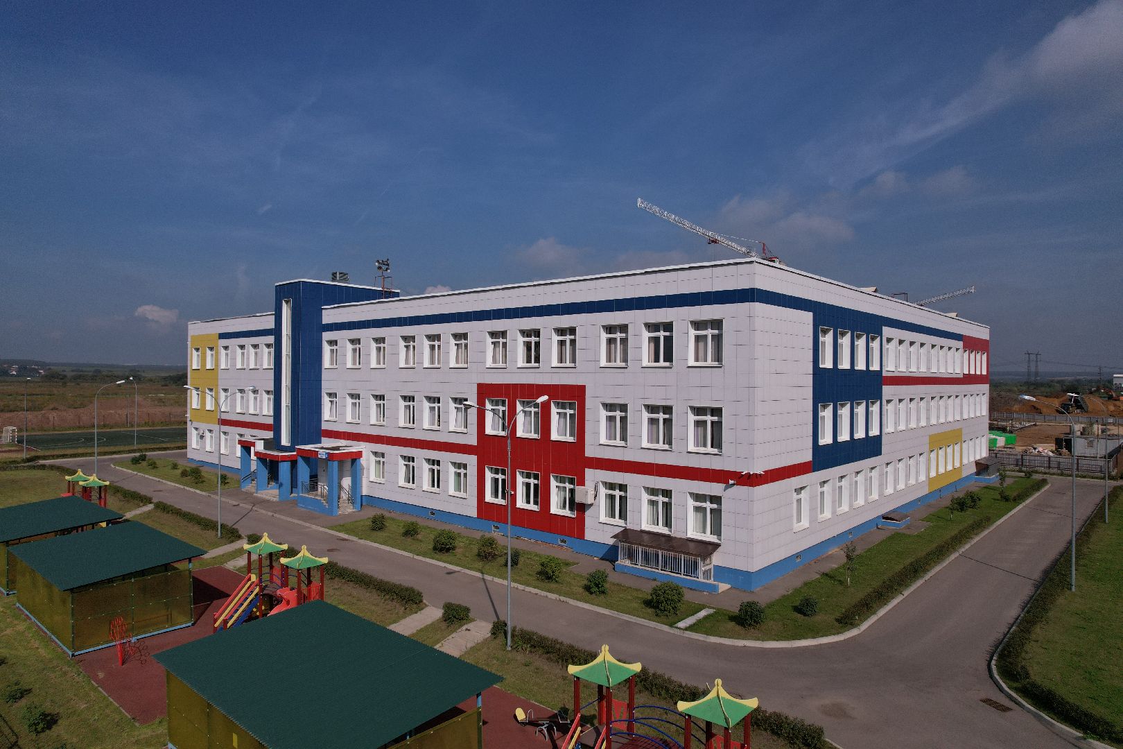 школа, домодедово, стройка,видео с коптера,