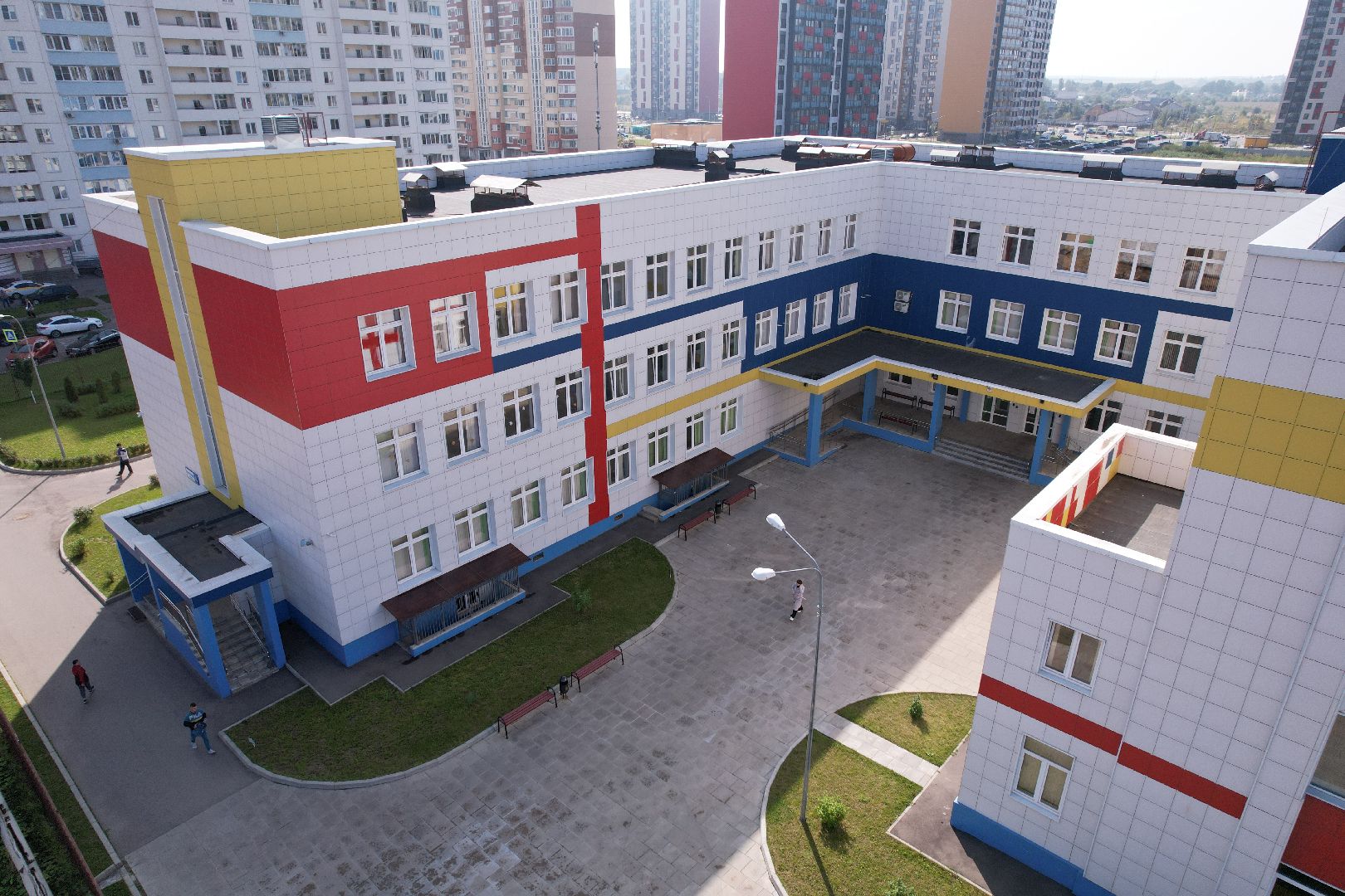 школа, домодедово, стройка,видео с коптера,