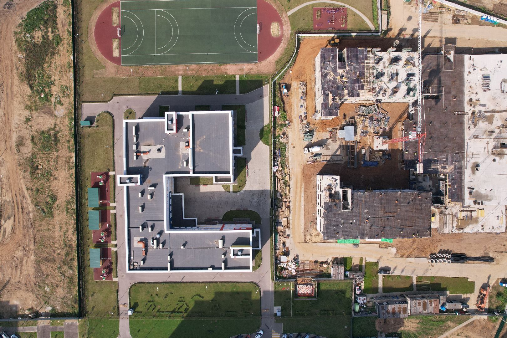 школа, домодедово, стройка,видео с коптера,