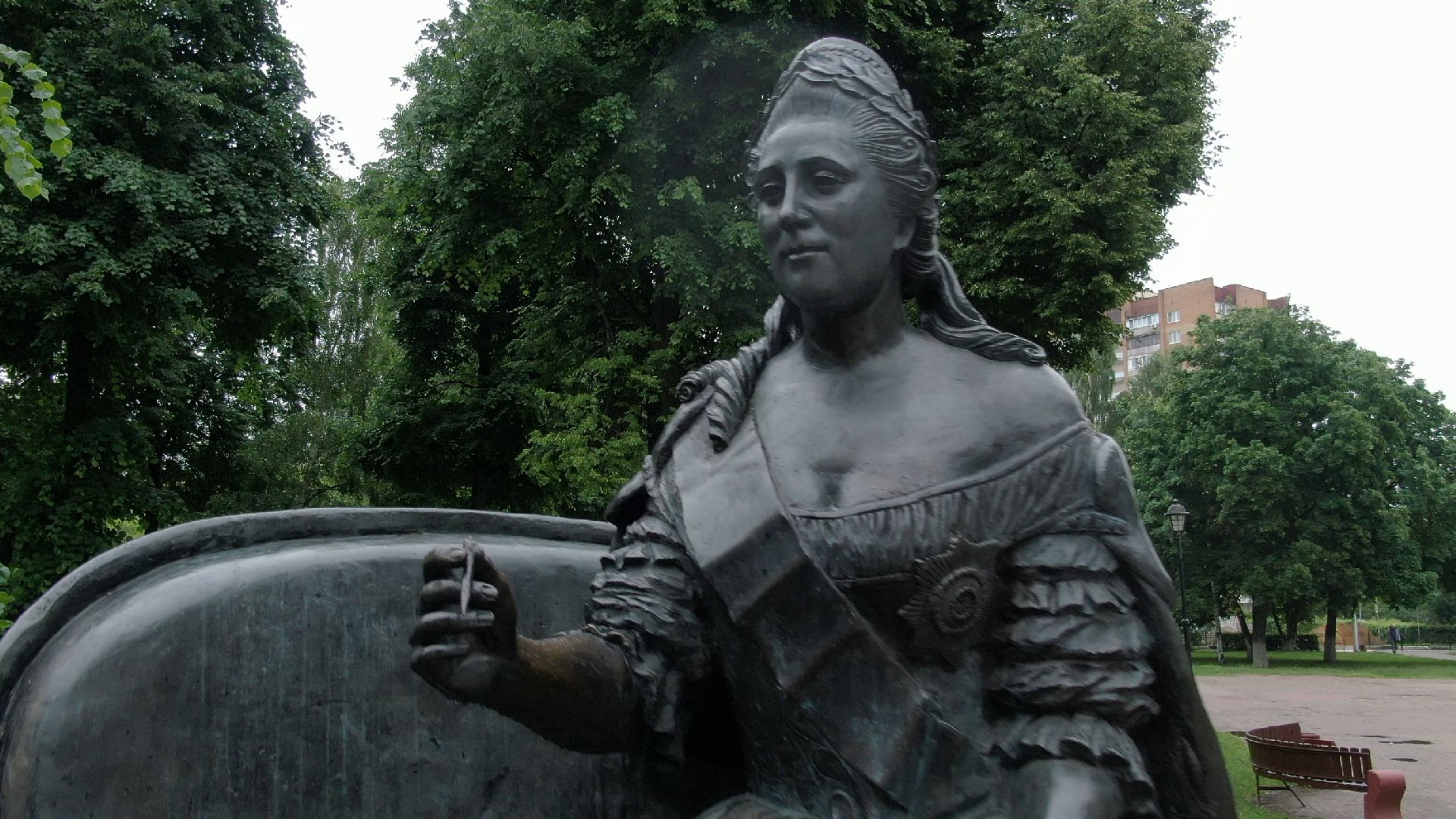 сквер, подольск, екатерина,видео с коптера,