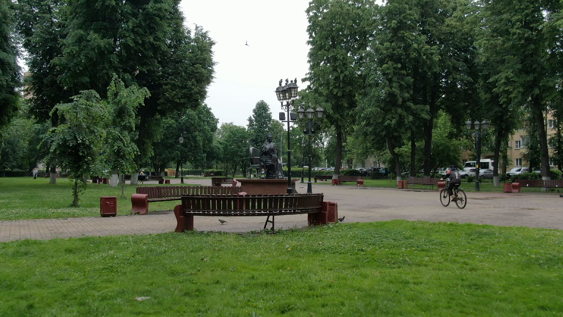 сквер, подольск, екатерина,видео с коптера,