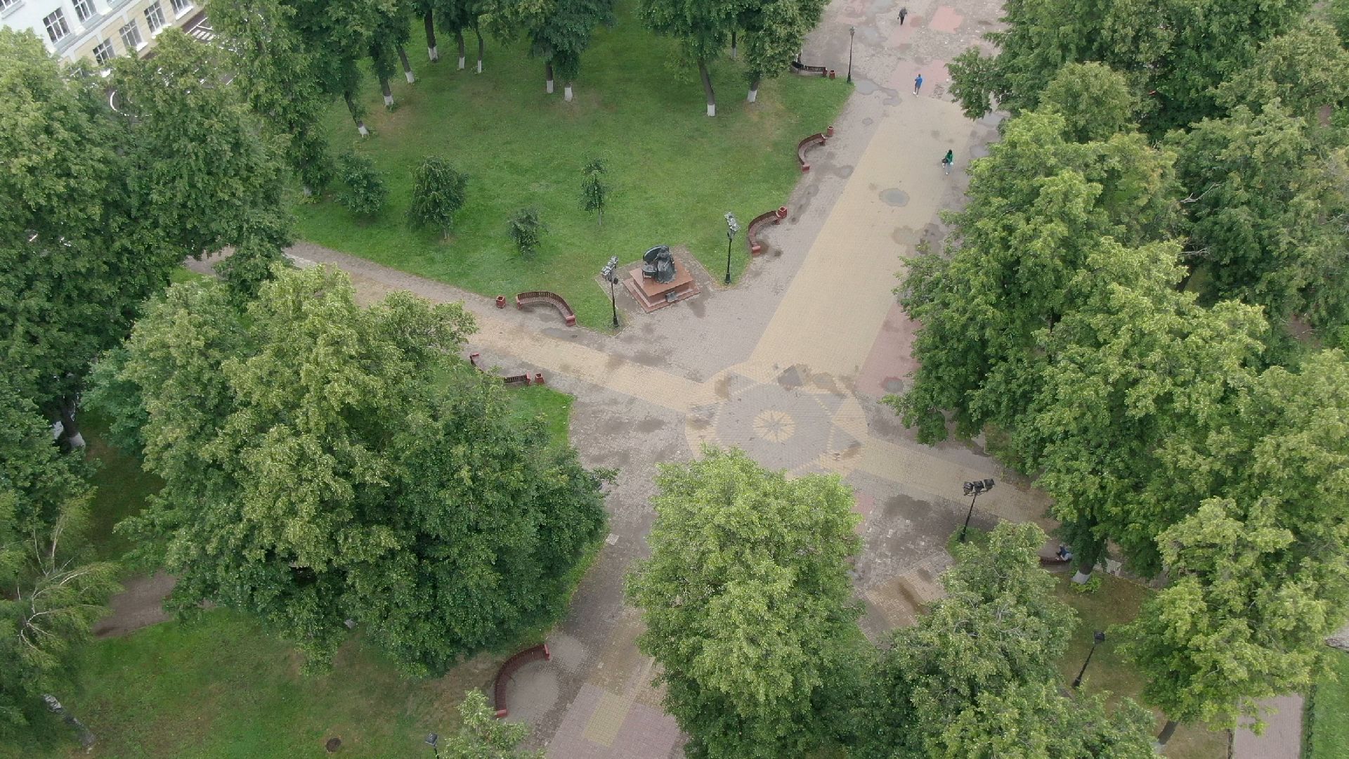 сквер, подольск, екатерина,видео с коптера,