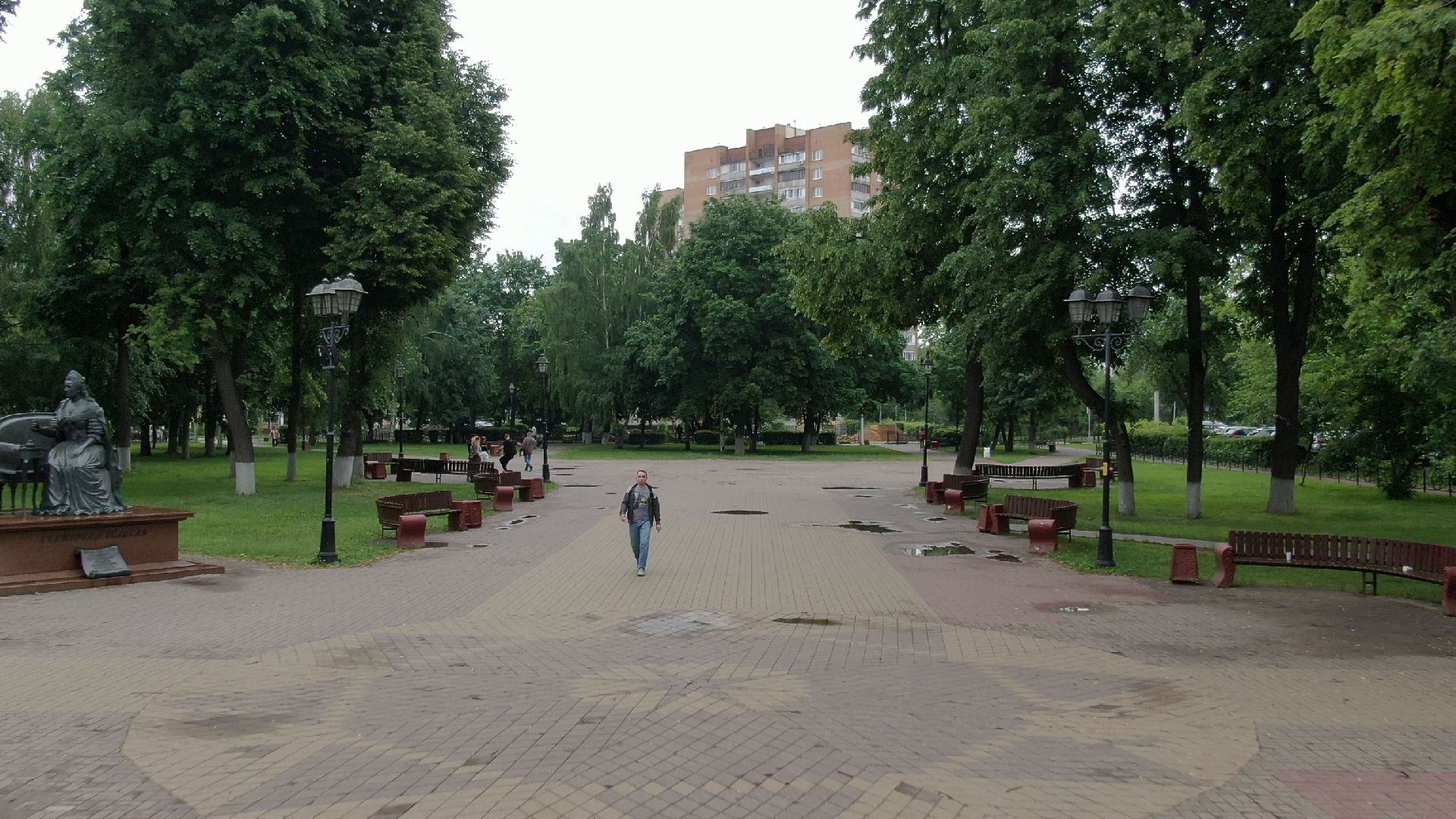 сквер, подольск, екатерина,видео с коптера,