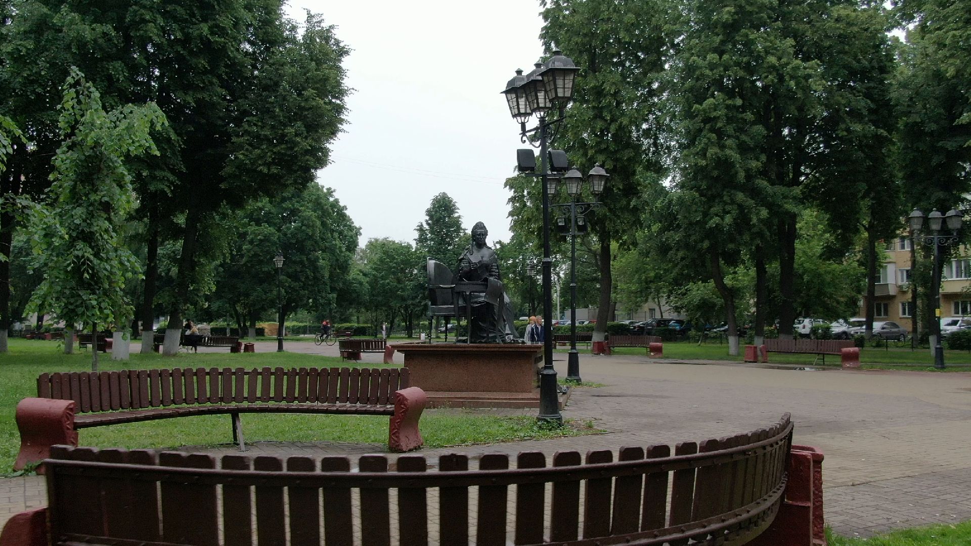 сквер, подольск, екатерина,видео с коптера,