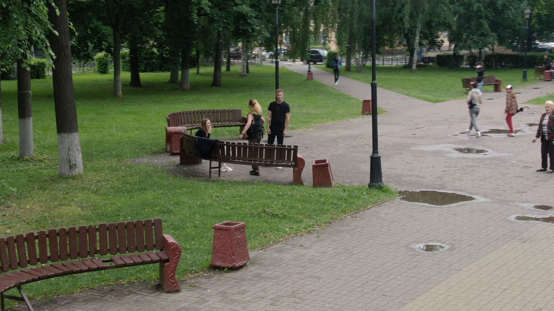 сквер, подольск, екатерина,видео с коптера,