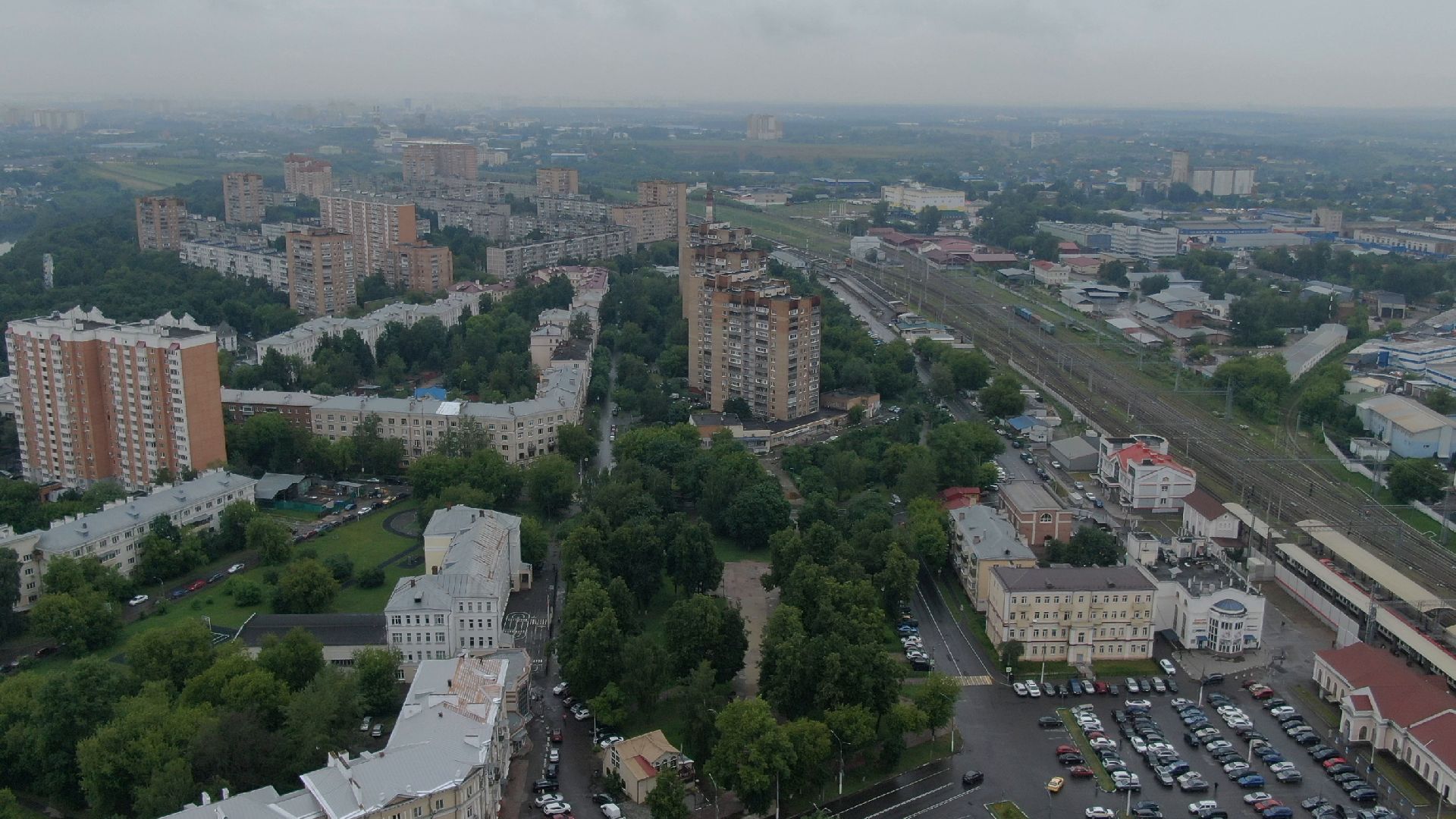 сквер, подольск, екатерина,видео с коптера,