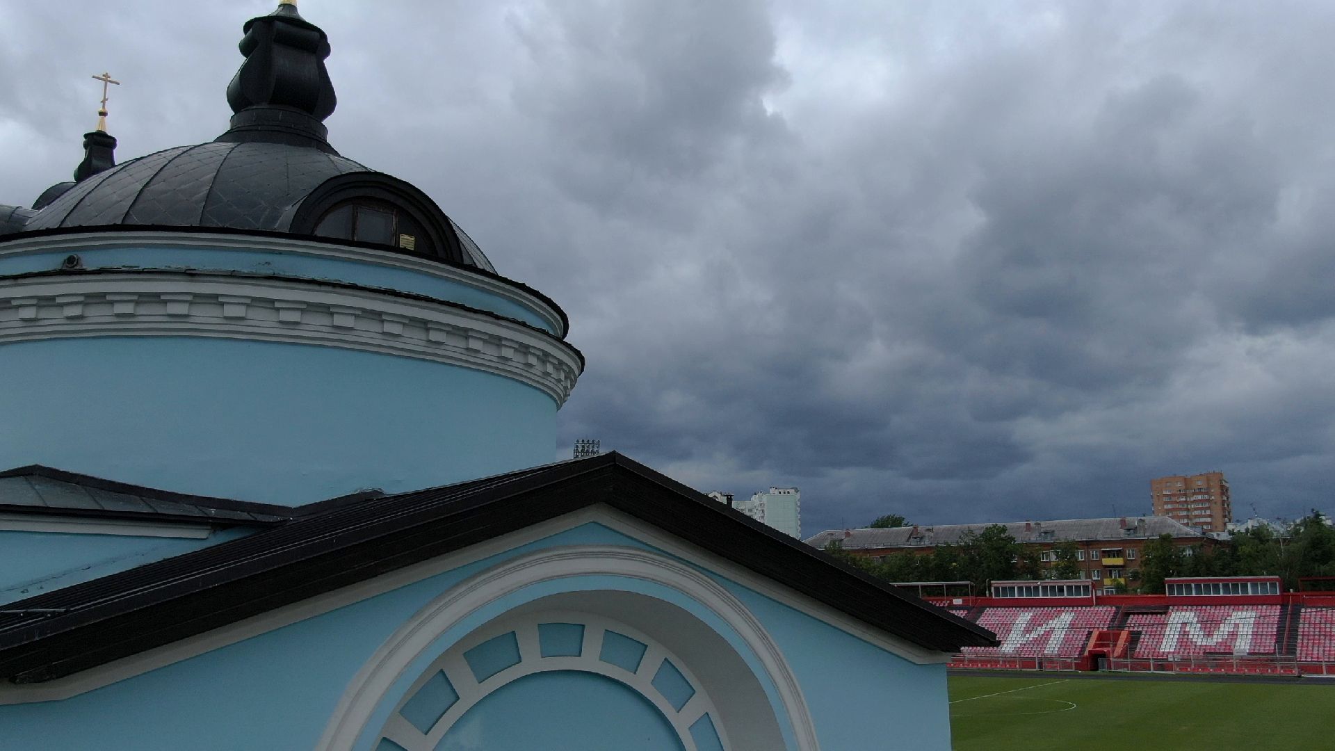 Химки, церковь, культура,видео с коптера,