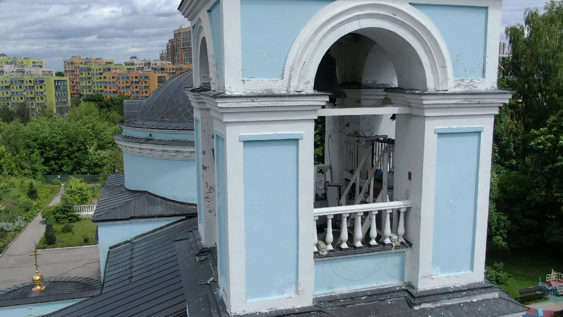 Химки, церковь, культура,видео с коптера,