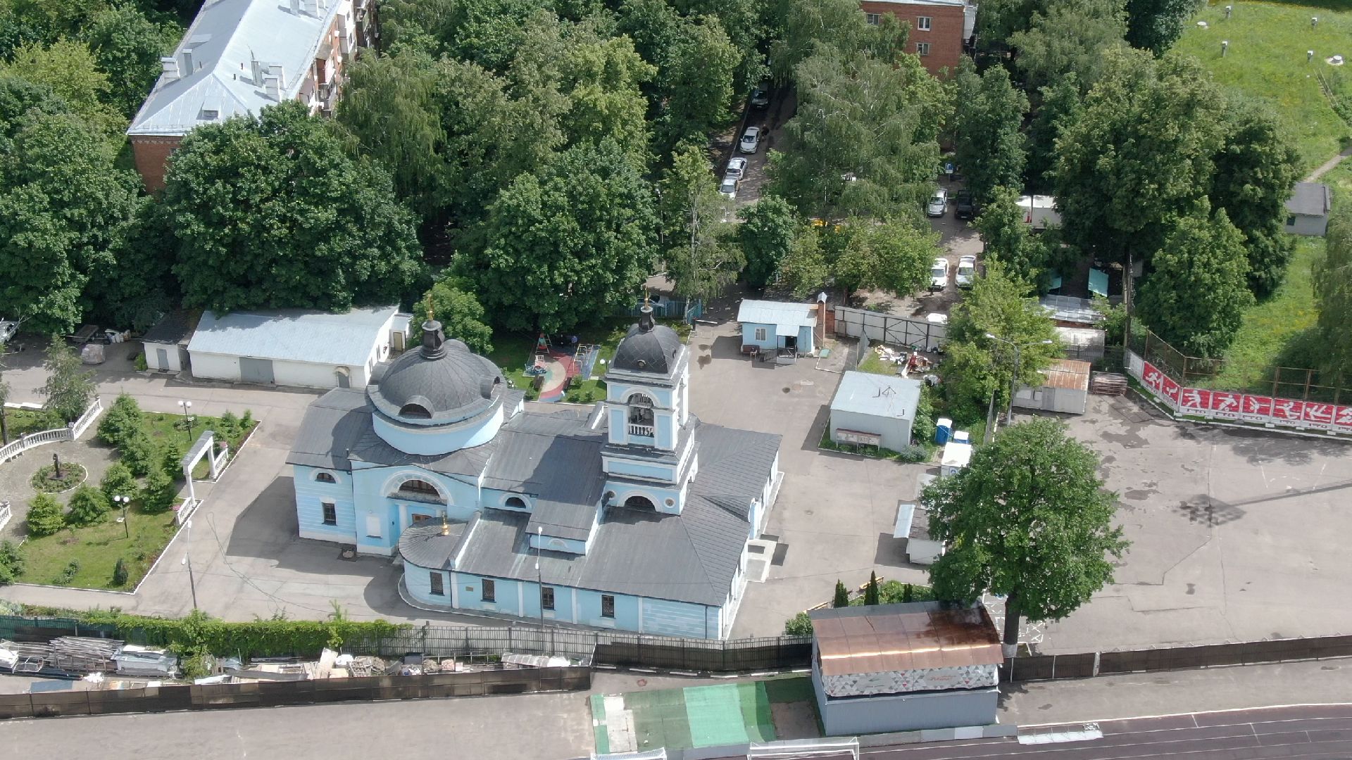 Химки, церковь, культура,видео с коптера,