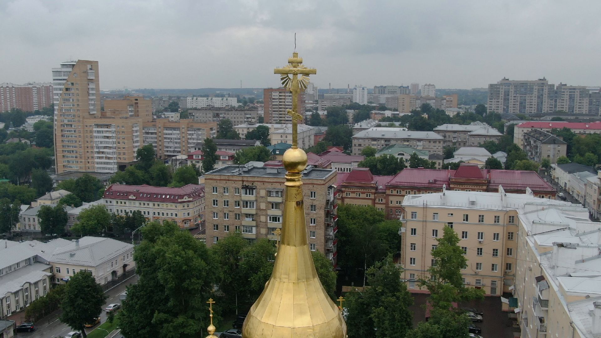 церковь, подольск, троица,видео с коптера,