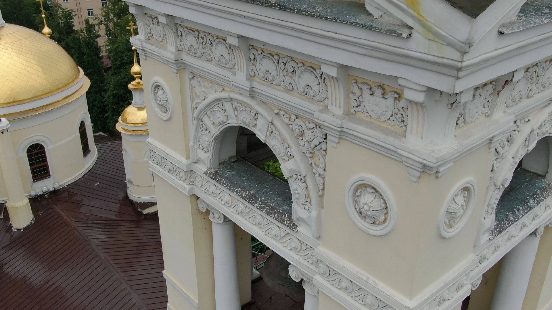 церковь, подольск, троица,видео с коптера,