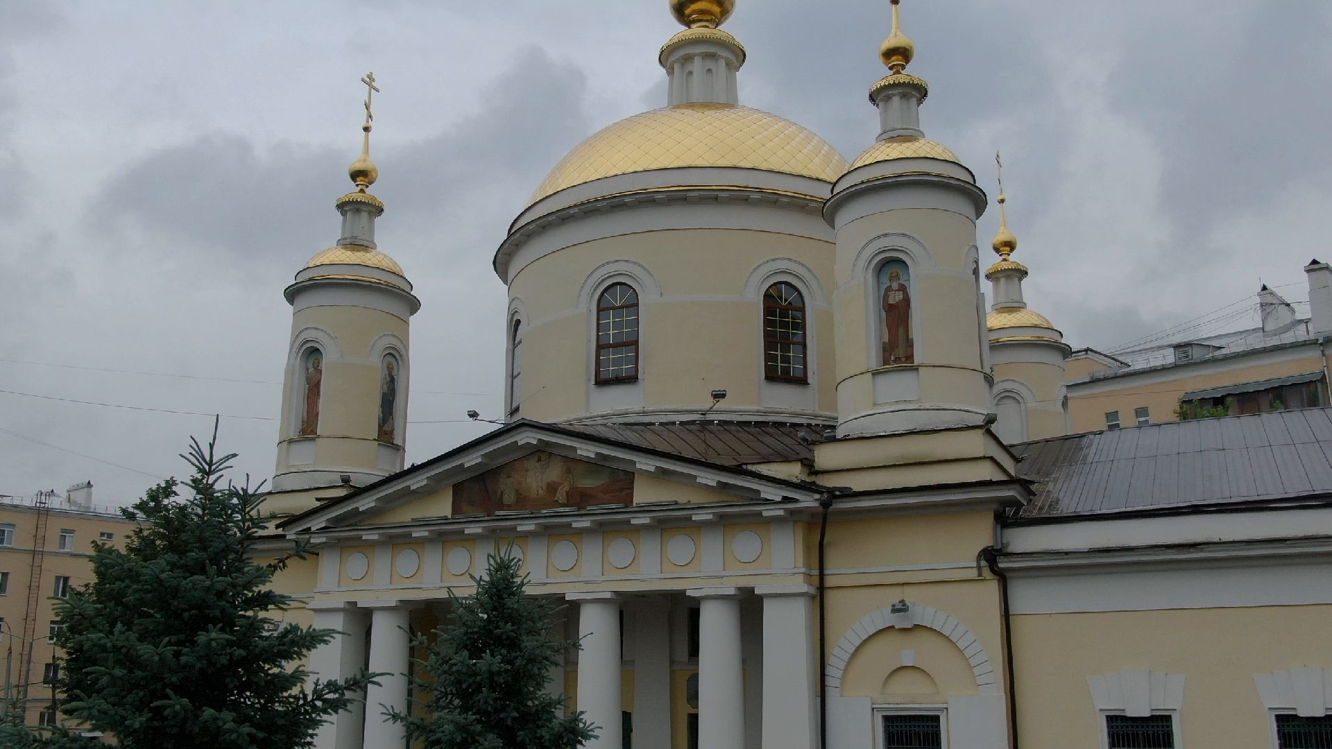 церковь, подольск, троица,видео с коптера,