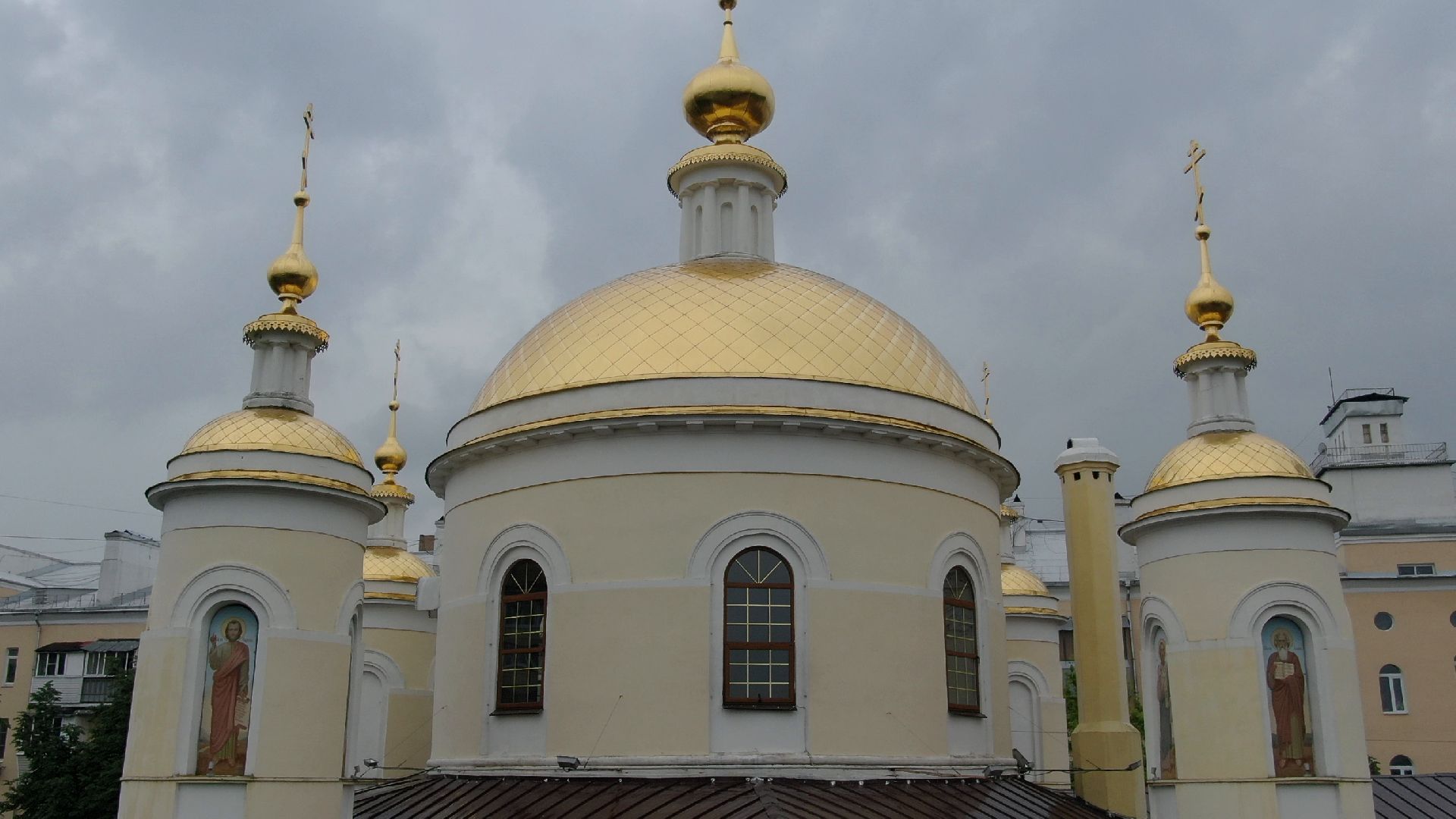 церковь, подольск, троица,видео с коптера,