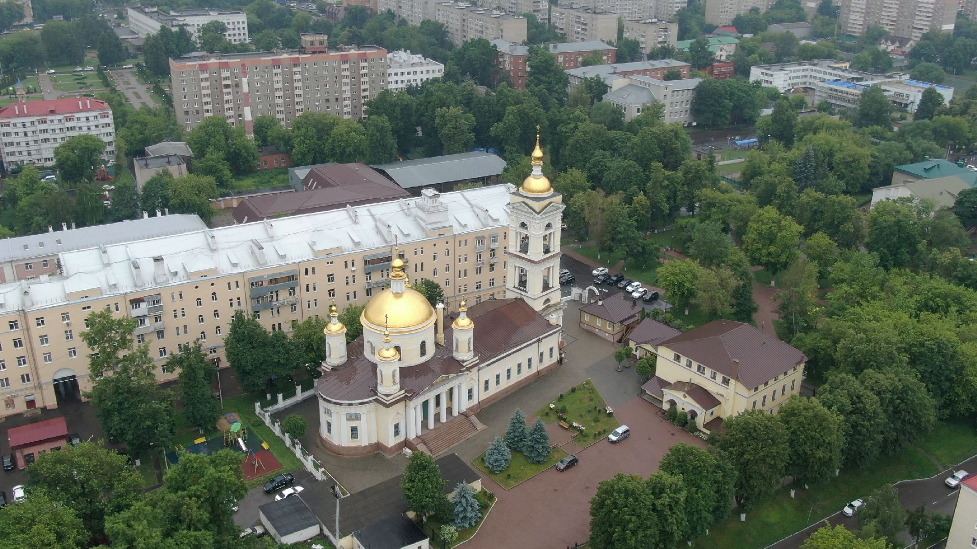 церковь, подольск, троица,видео с коптера,
