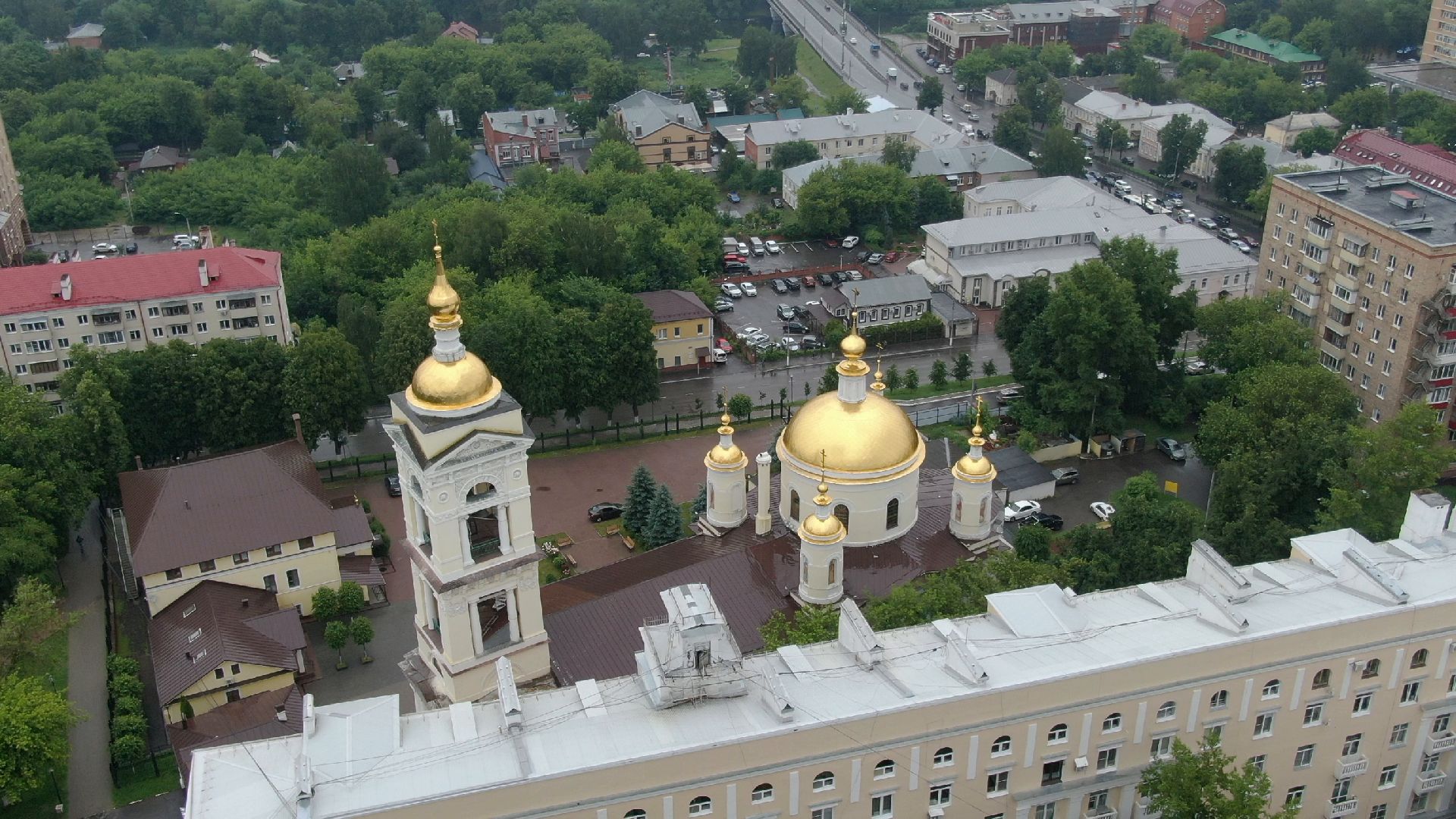 церковь, подольск, троица,видео с коптера,