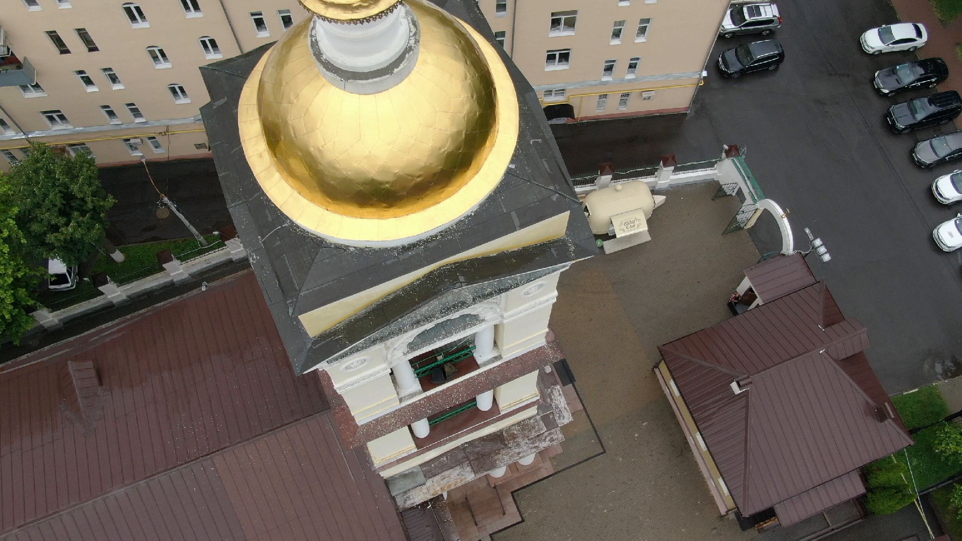 церковь, подольск, троица,видео с коптера,