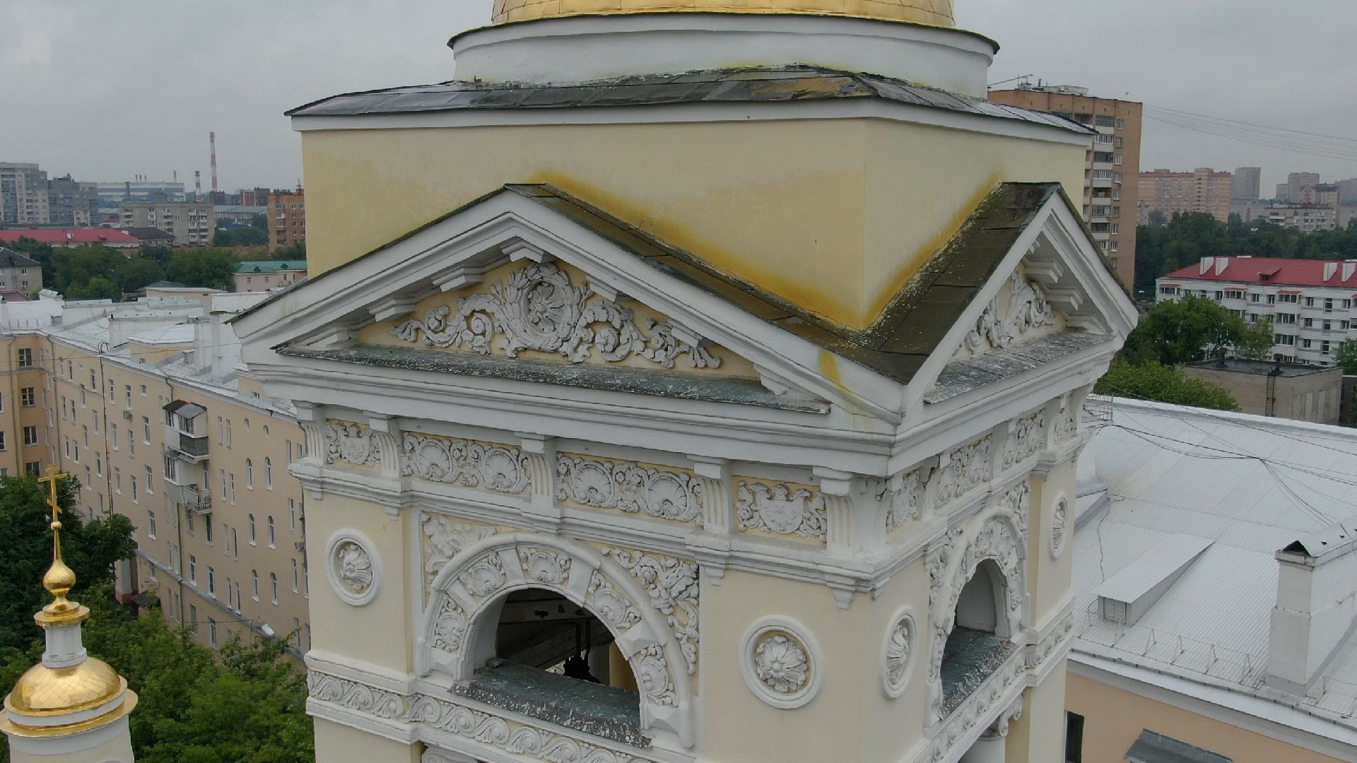 церковь, подольск, троица,видео с коптера,