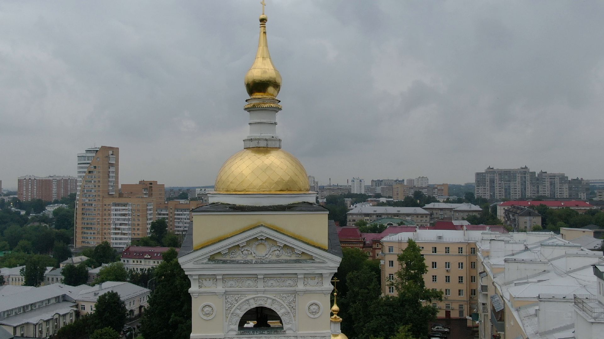 церковь, подольск, троица,видео с коптера,