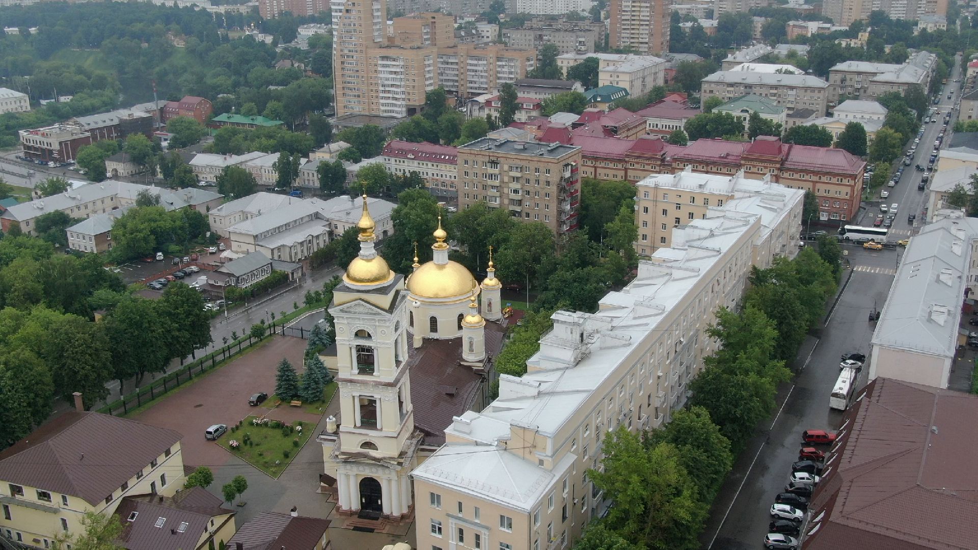 церковь, подольск, троица,видео с коптера,