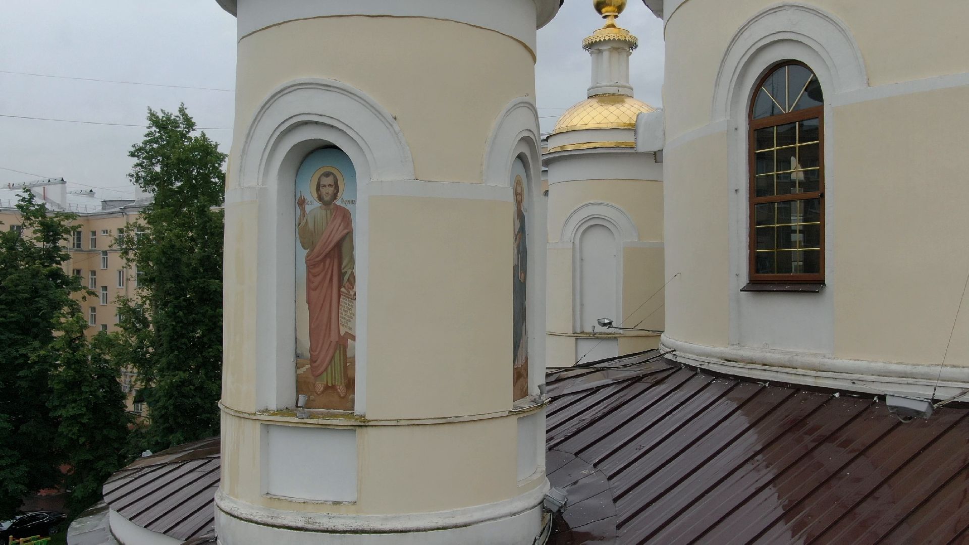 церковь, подольск, троица,видео с коптера,