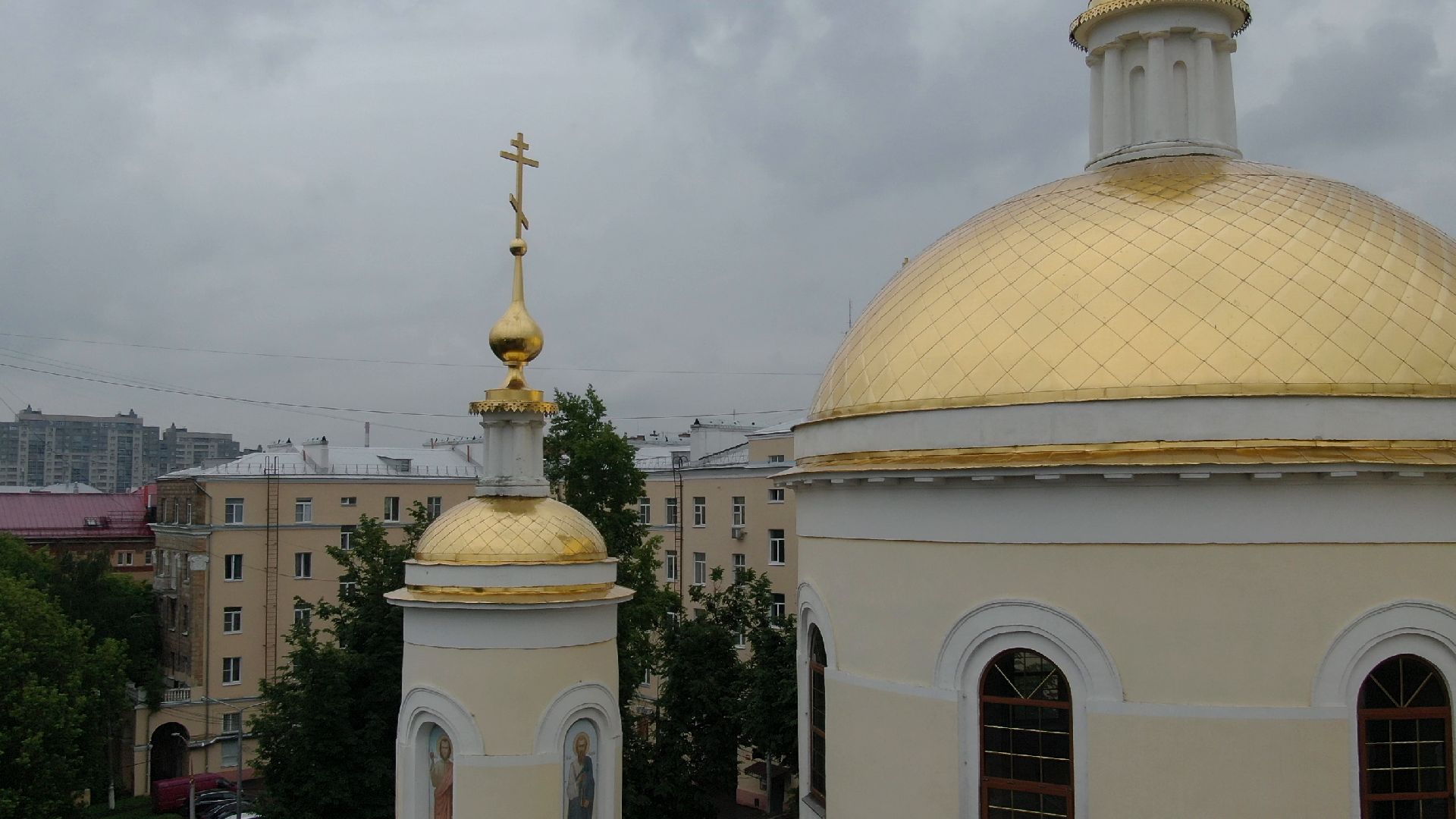 церковь, подольск, троица,видео с коптера,