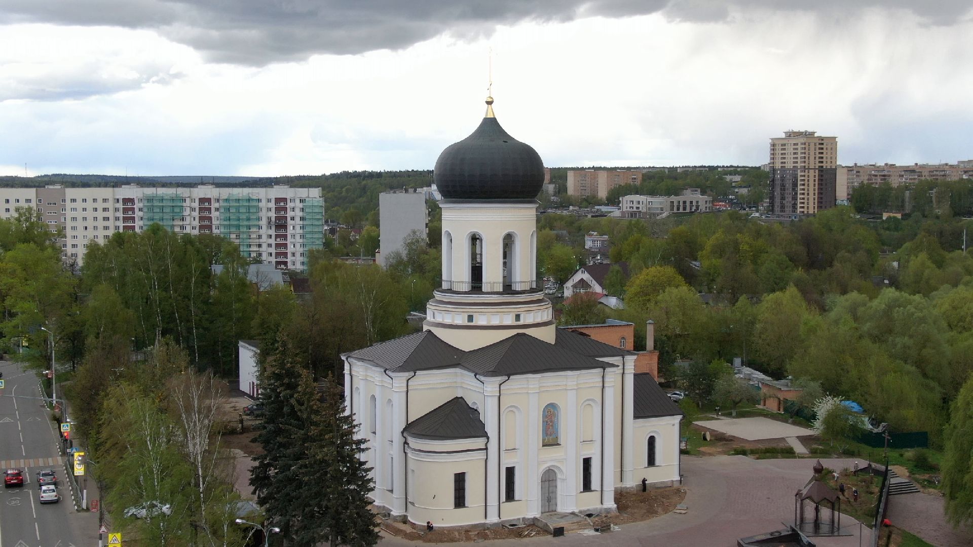 церковь, храм, война,видео с коптера,