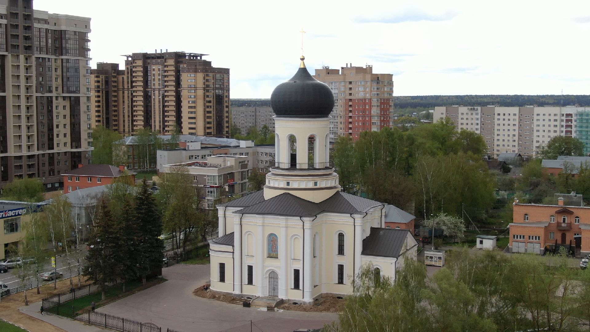 церковь, храм, война,видео с коптера,