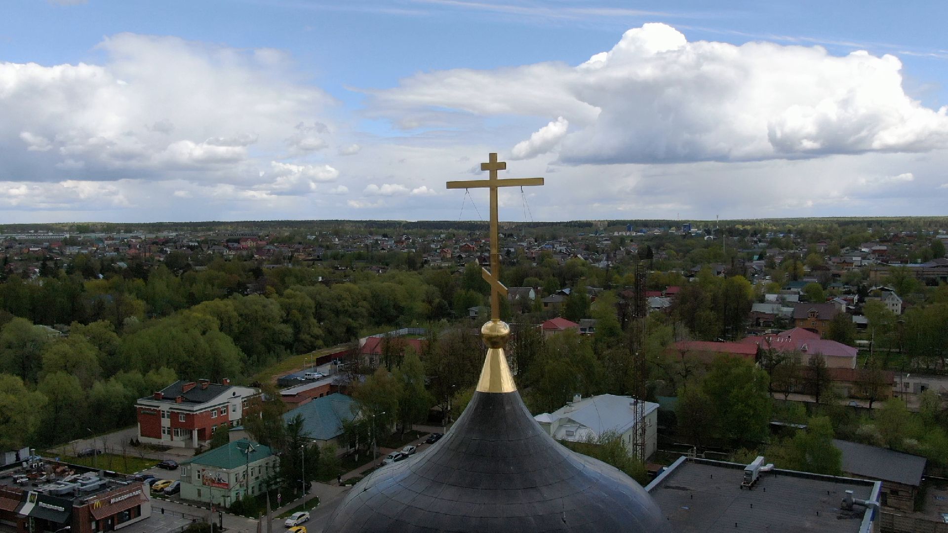 церковь, храм, война,видео с коптера,