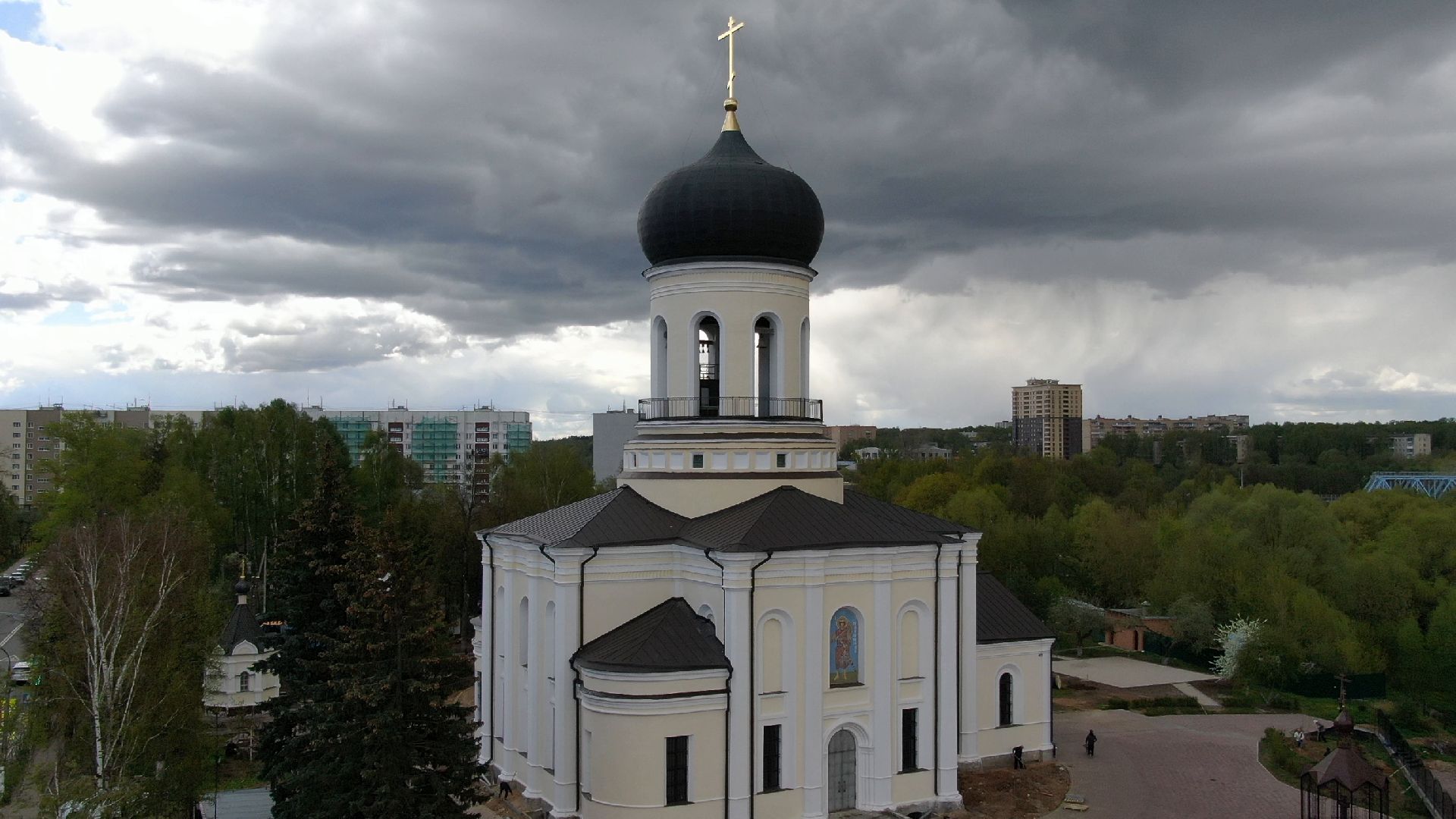 церковь, храм, война,видео с коптера,