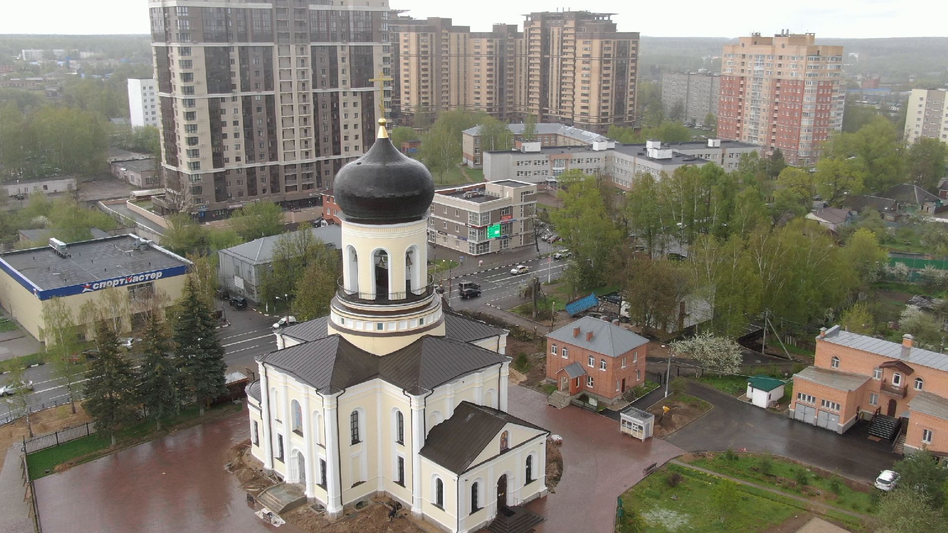 церковь, храм, война,видео с коптера,